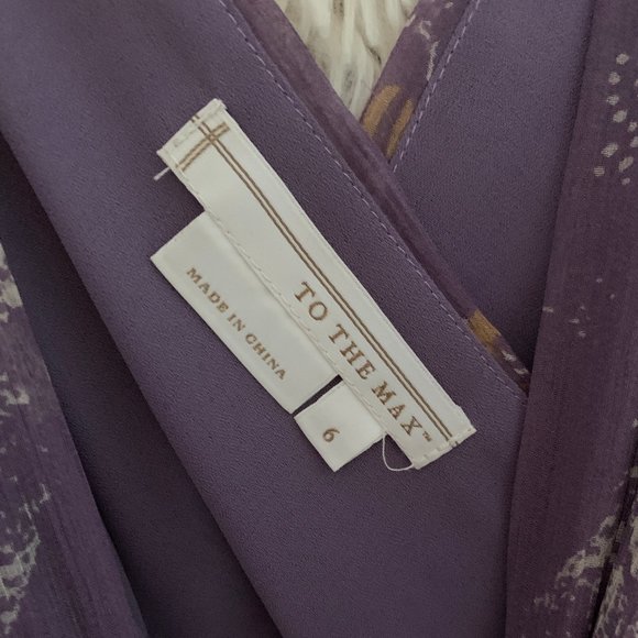 Silk v-neck, abstract floral print dress - Picture 6 of 6